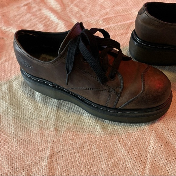 Vintage Dr Martens AirWair 8651 Brown Leather Oxford 90’s Chunky Y2k Indie sz 6 - Picture 6 of 15